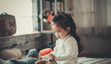 girl playing with toys