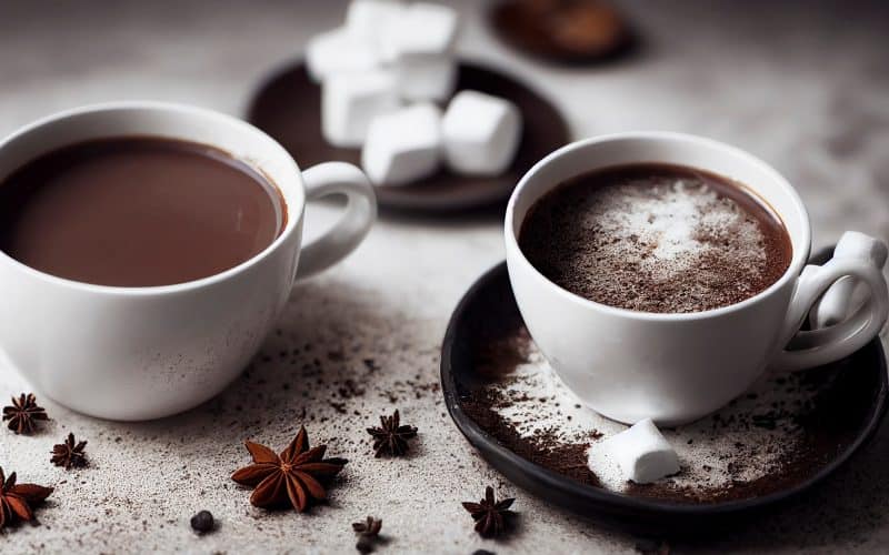 hot cocoa with marshmallow