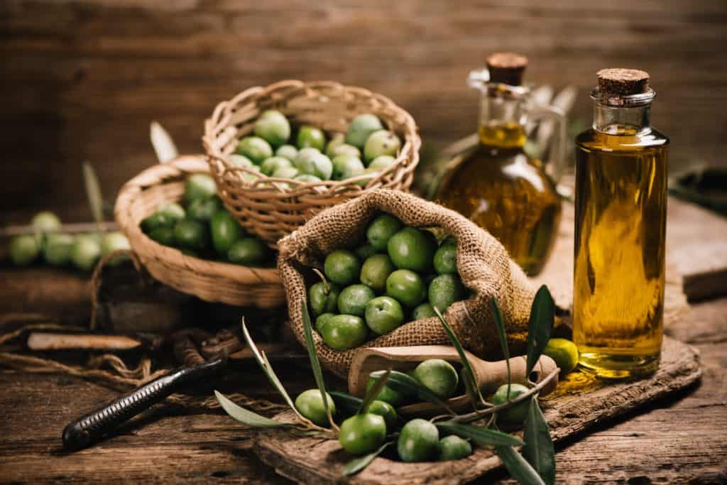 olives and olive oil