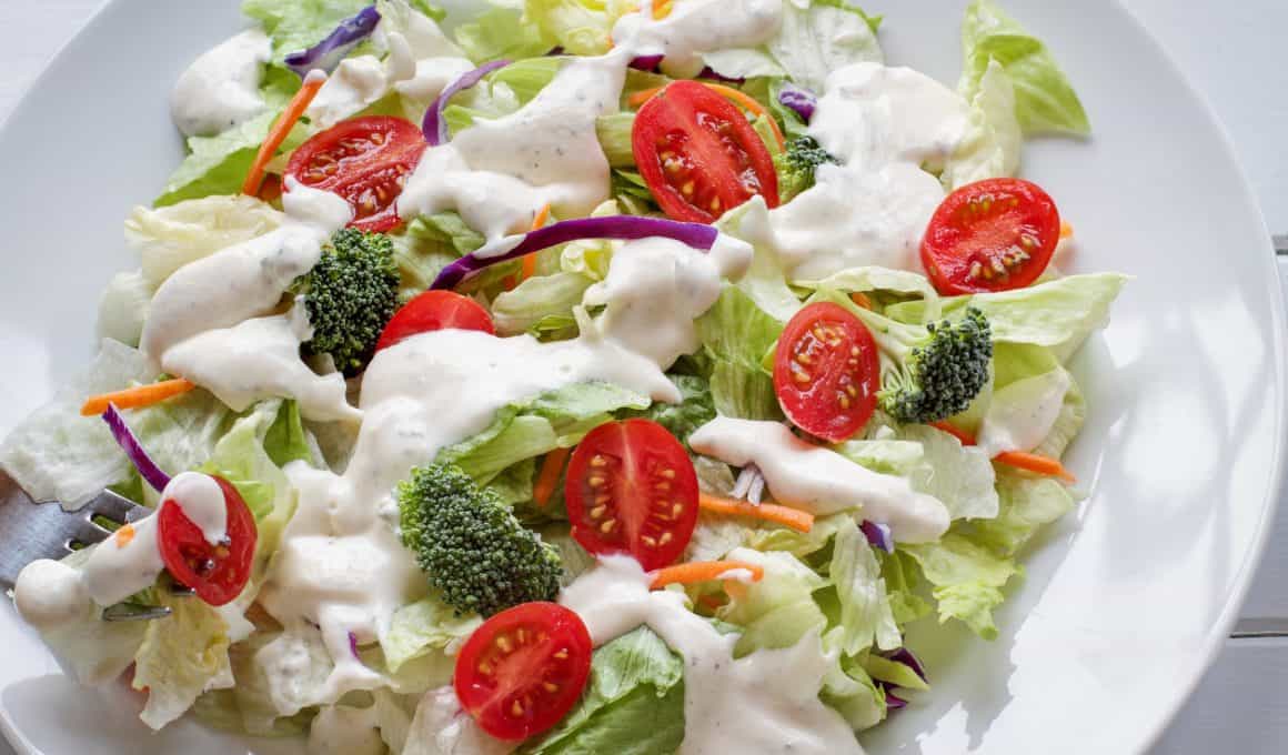 salad with ranch dressing