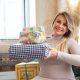 woman carrying gifts
