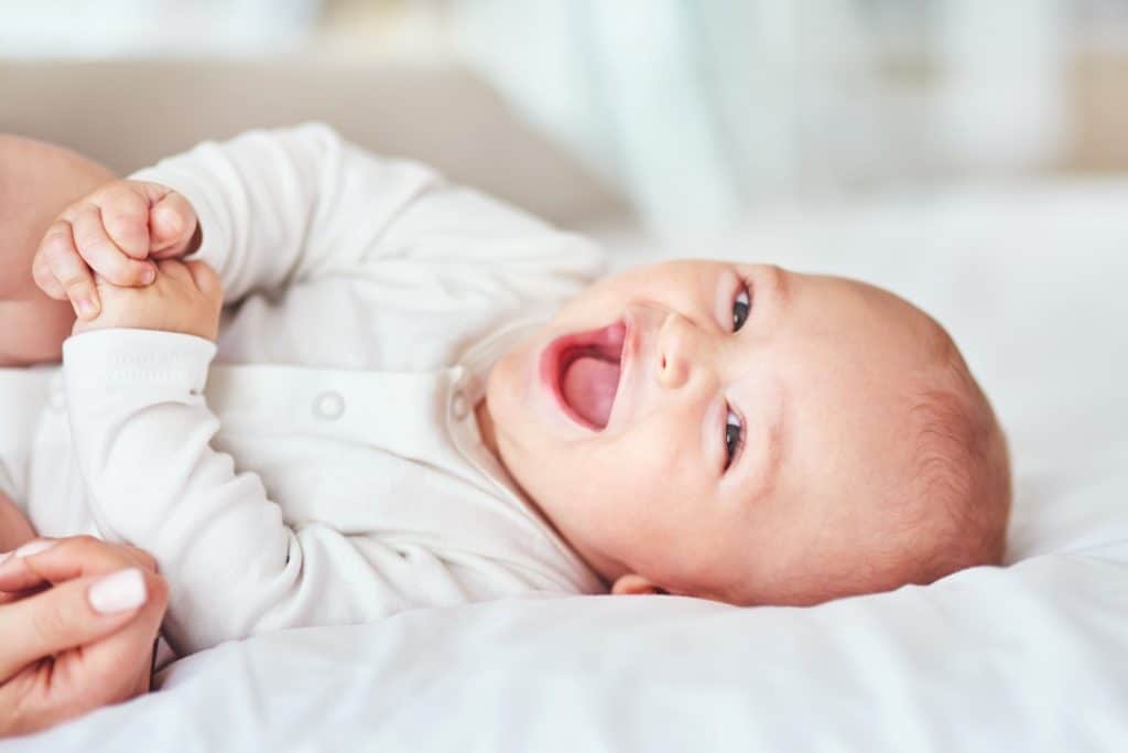 cute baby laughing