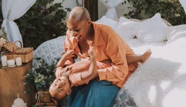 mother and child laughing together
