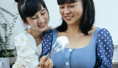 mother and daughter baking