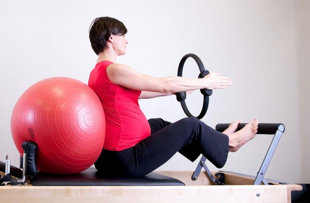 pregnant woman exercising