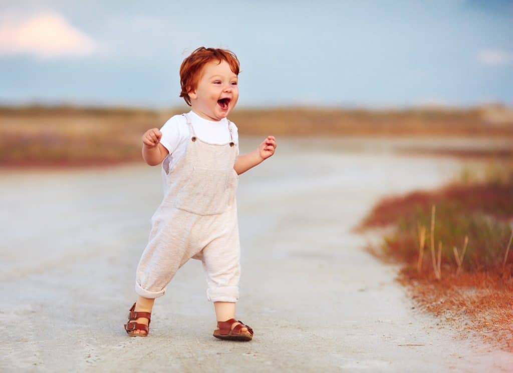 toddler on a road