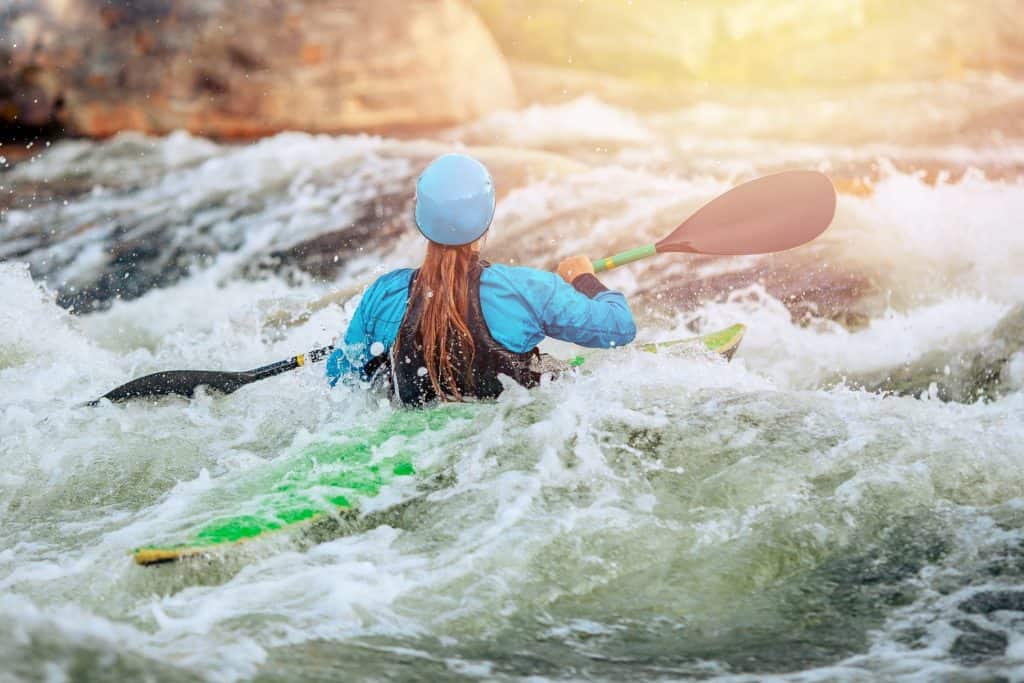 woman canoeing