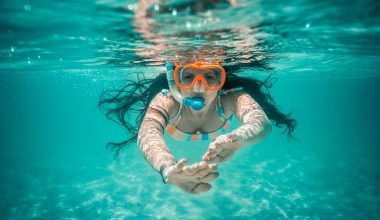 woman snorkeling