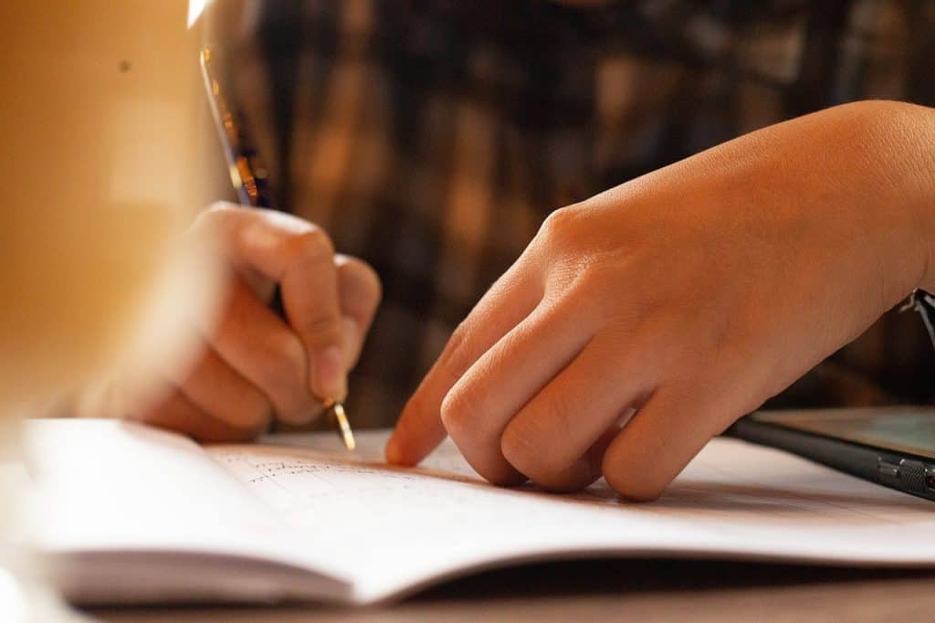 woman writing