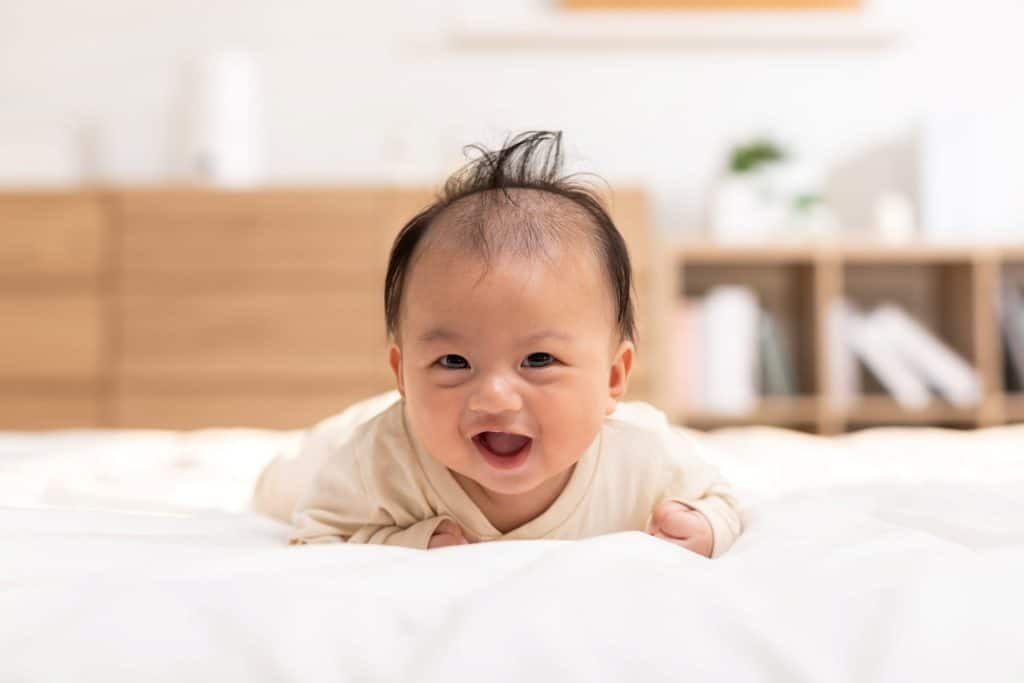 cute baby smiling