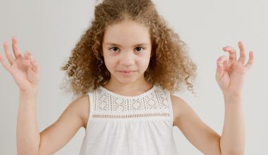 young girl with curly hair