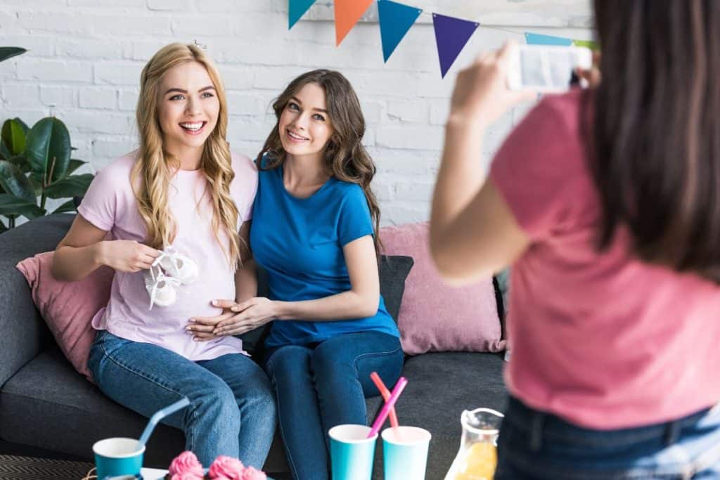 pregnant woman showing off her baby bump