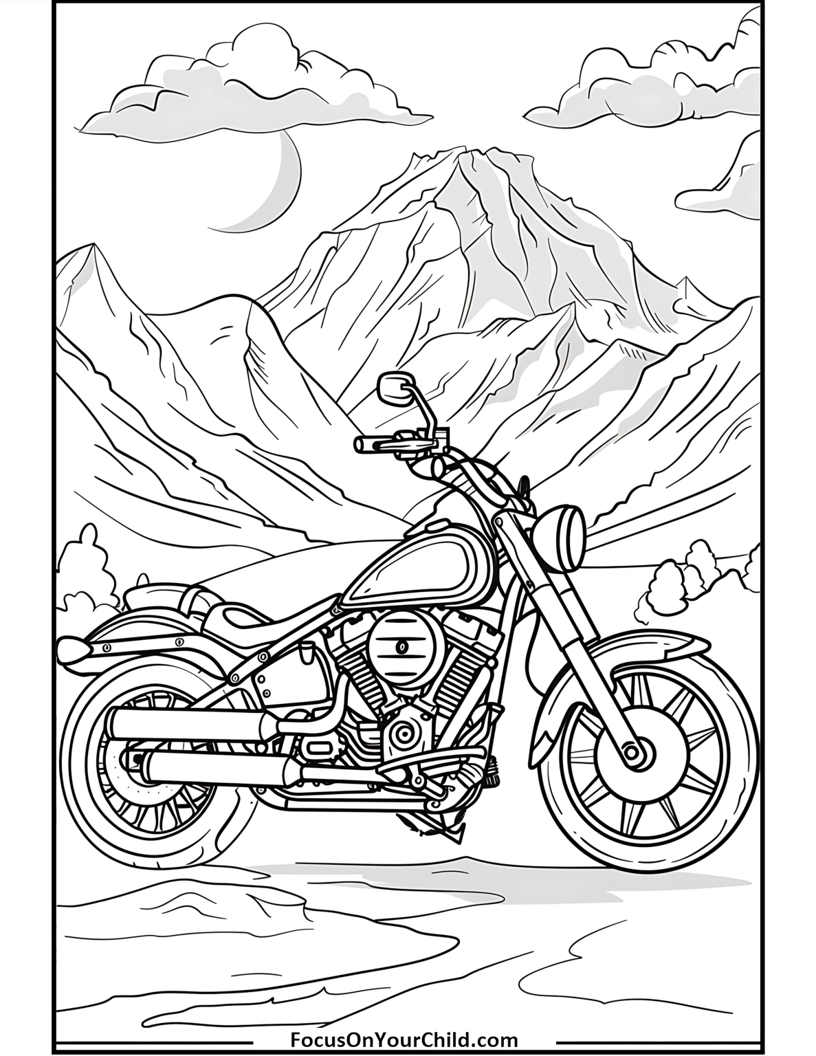 50+ Motorcycle Coloring Pages (Free PDF Printables)