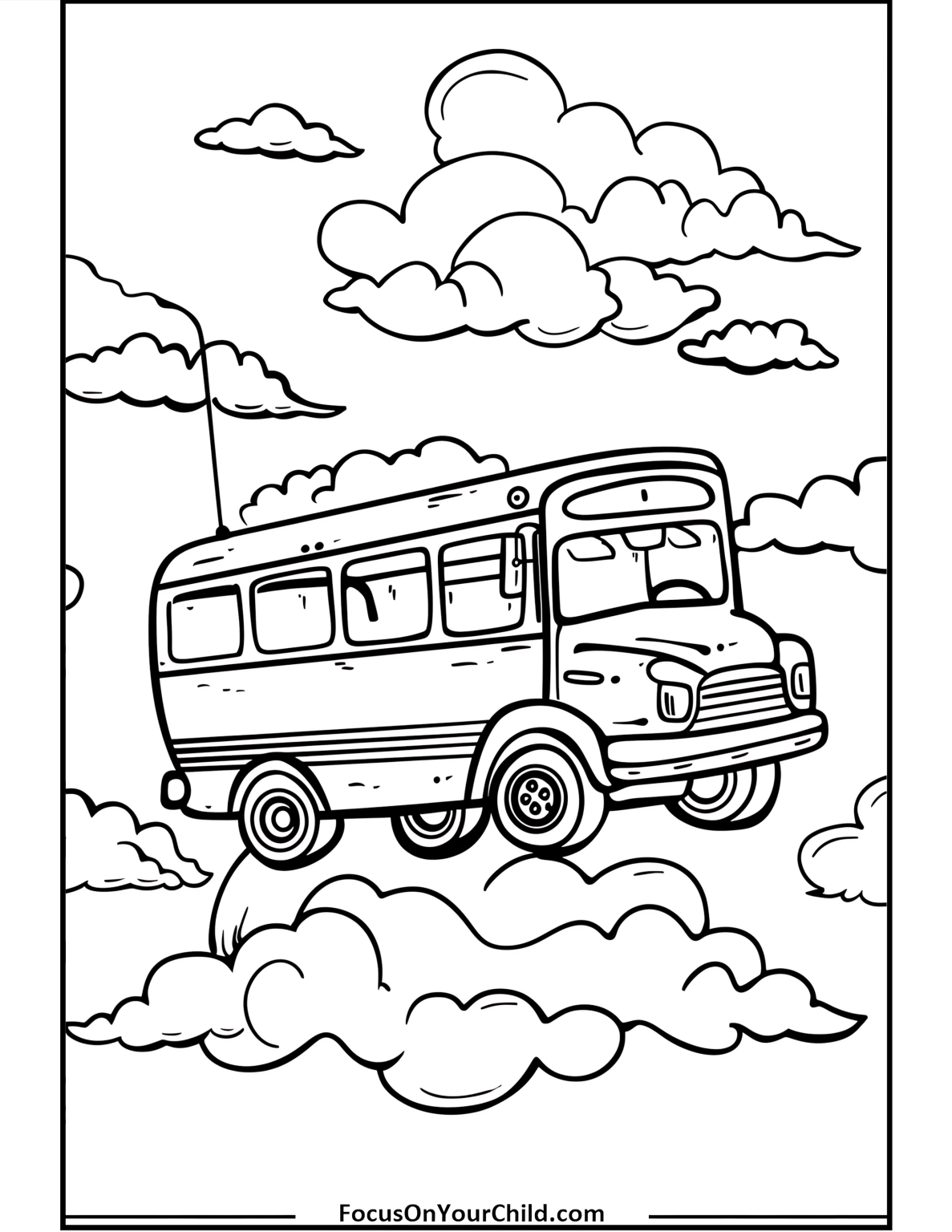50+ Bus Coloring Pages (Free PDF Printables)