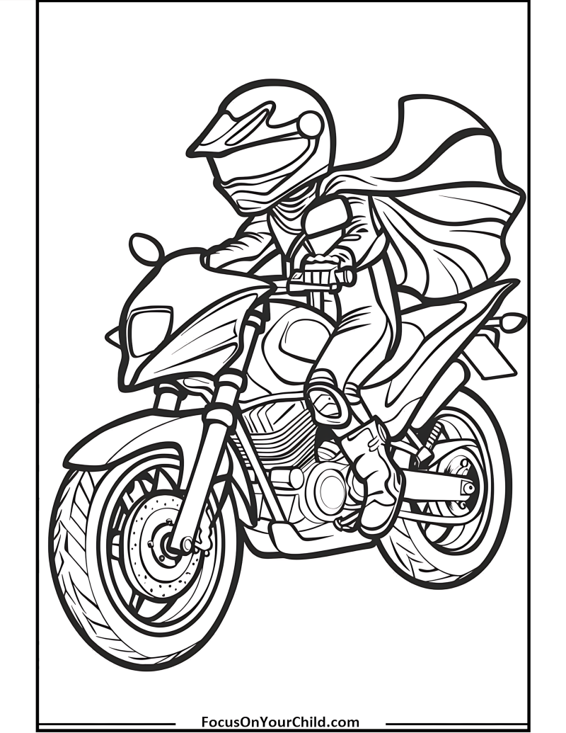 50+ Motorcycle Coloring Pages (Free PDF Printables)