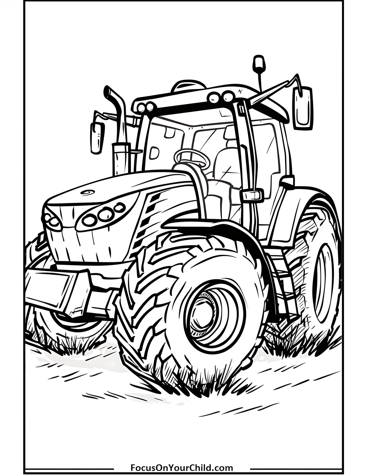 Small Tractor Printable 50+ Tractor Coloring Pages (Free PDF Printables)