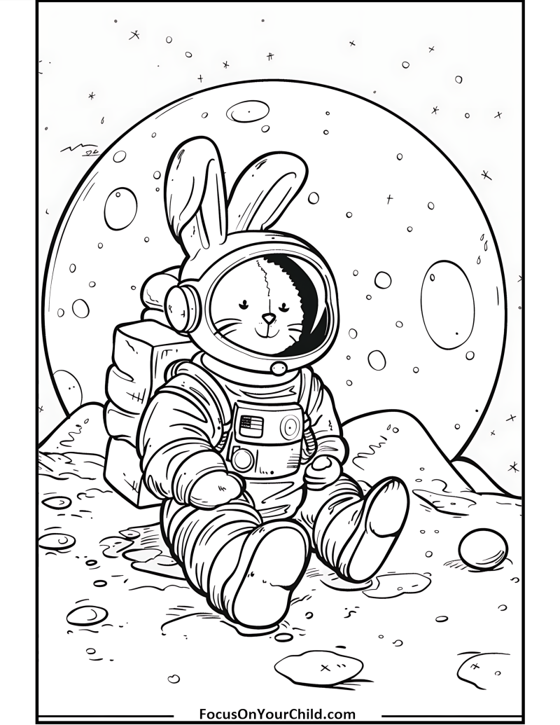 50+ Astronaut Coloring Pages (Free PDF Printables)