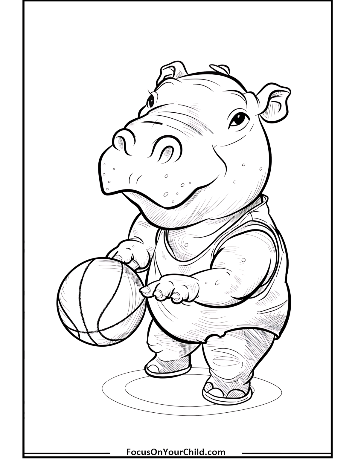 50+ Hippo Coloring Pages (Free PDF Printables)