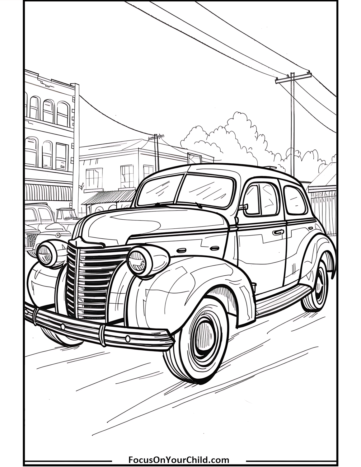 50+ Classic Car Coloring Pages (Free PDF Printables)