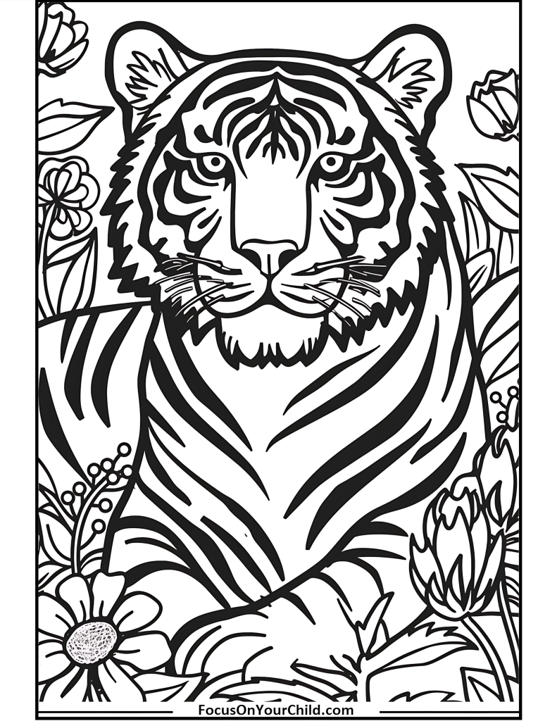 50+ Tiger Coloring Pages (Free PDF Printables)