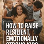 Diverse children outdoor, happy, smiling, friendship, resilience, emotional strength, joyful childhood.