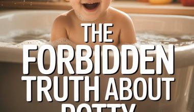 Happy child in bath with toys, towels, and sunlight, hinting at potty training truths.