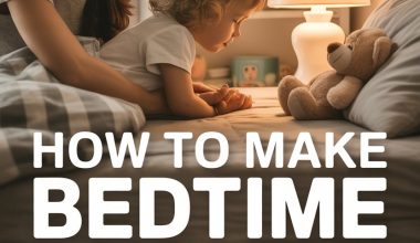Mother and daughter sharing a calming bedtime routine with cuddles and books for peaceful sleep.
