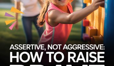 Young girl confidently reaching for a colorful playground block, inspiring brave, assertive children outdoors.