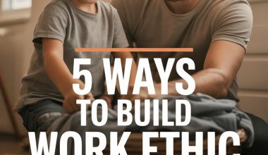 Parent and child bonding through everyday chores to naturally build work ethic in kids.