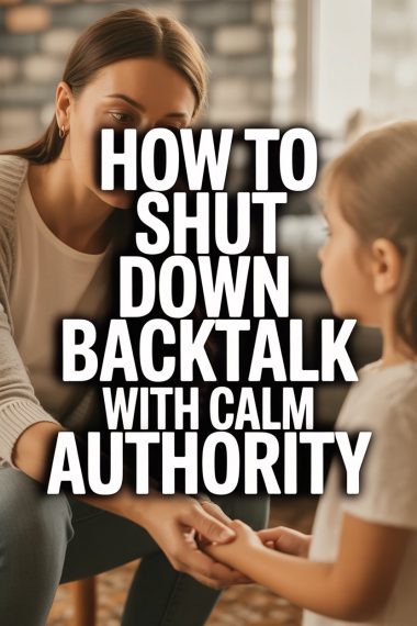 Calm authority tips for effectively handling childrens backtalk with nurturing communication.