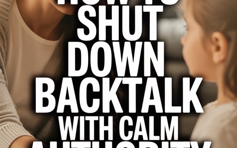 Calm authority tips for effectively handling childrens backtalk with nurturing communication.