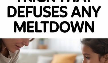Parent calming a upset child with a quick meltdown defusing technique.