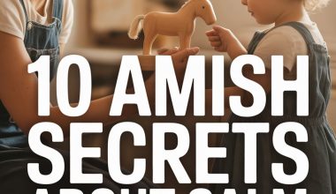 Calm Amish parenting: nurturing interaction between mother and child with gentle, caring techniques.