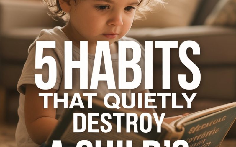 Child reading a book at home highlighting habits that impact confidence and self-esteem.