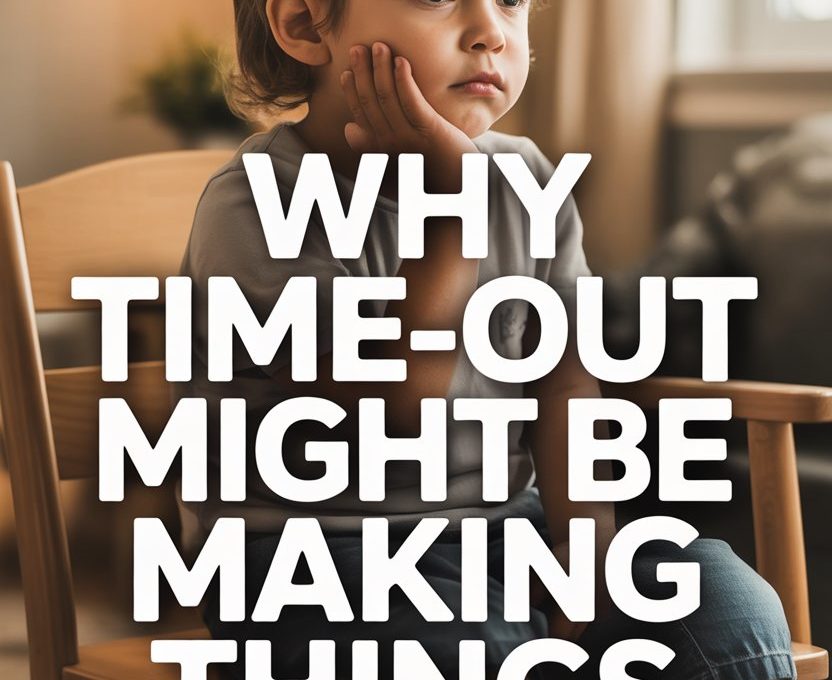Boy in timeout looks thoughtful; questioning if discipline methods like time-outs are ineffective.