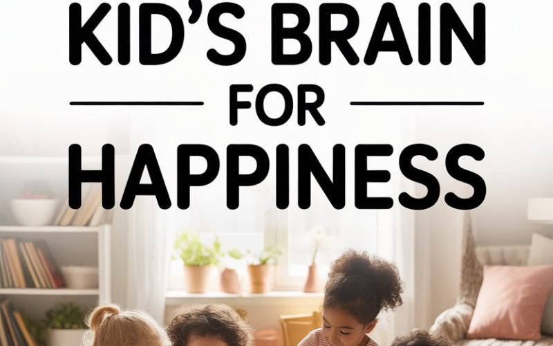 Children playing with colorful blocks in a cozy, modern living room fostering happiness and brain development.