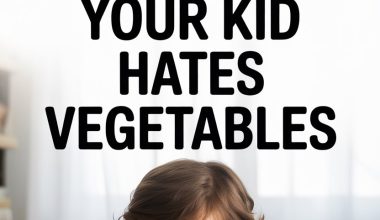 Child hesitant to eat colorful vegetables at a cozy kitchen table.