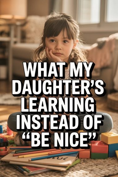 Young girl contemplating with toys, building blocks, and creative supplies in a cozy indoor play area.