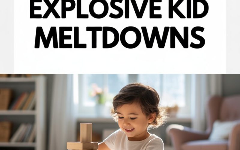 Child building with wooden blocks in a cozy, sunlit playroom, fostering creativity and fine motor skills.