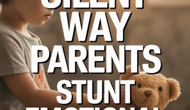 Child holding teddy bear near window, highlighting emotional development and parenting impact.