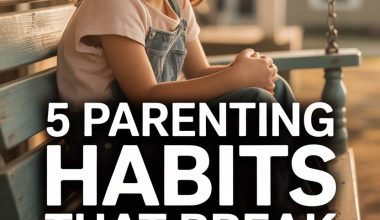 Young girl sitting on porch swing with thoughtful expression, highlighting parenting habits and childhood reflection.