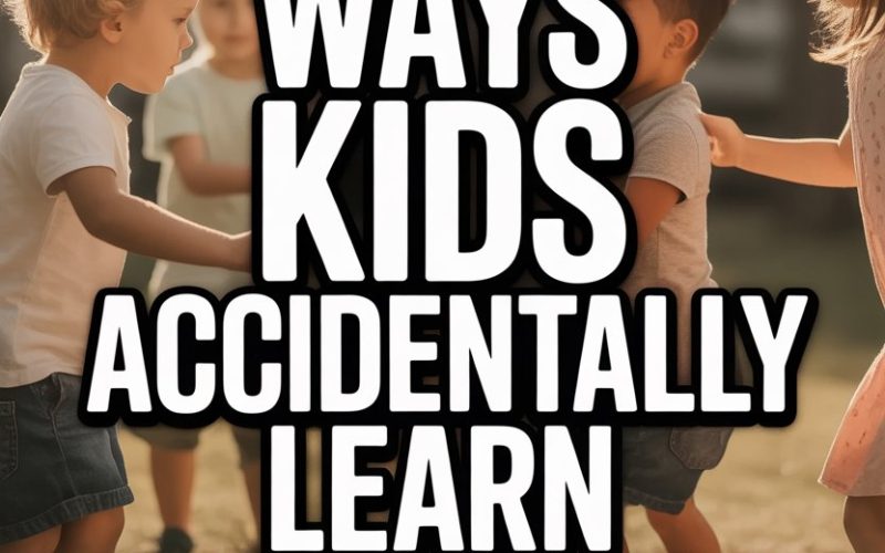 Children playing outdoors learning social skills and lessons about victimhood.
