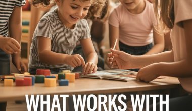 Children engaging in sensory play and learning activities with teacher support for ADHD development.