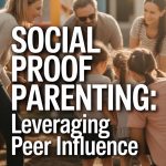 Parents and children engaging in outdoor play, showcasing social proof in supportive parenting environments.