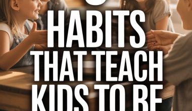Happy children engaging around a table, promoting respect and positive social skills in kids.