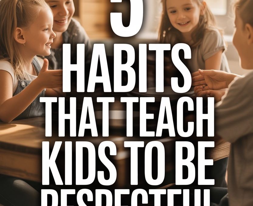 Happy children engaging around a table, promoting respect and positive social skills in kids.