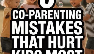 Children playing outdoors, highlighting co-parenting mistakes that can harm kids emotional well-being.