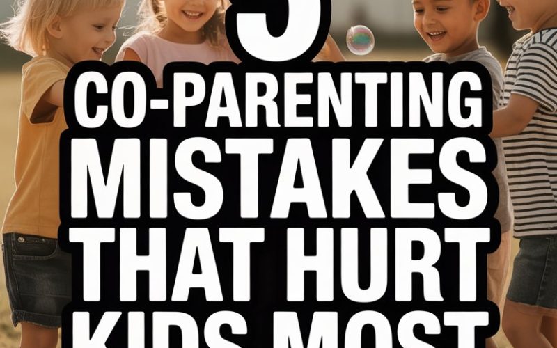 Children playing outdoors, highlighting co-parenting mistakes that can harm kids emotional well-being.