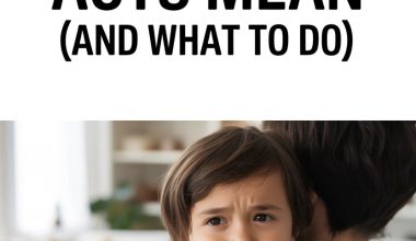 Parent comforting upset child showing emotional support and understanding during a difficult moment.