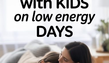 Parent and child bond through gentle, loving connection on low-energy days at home.